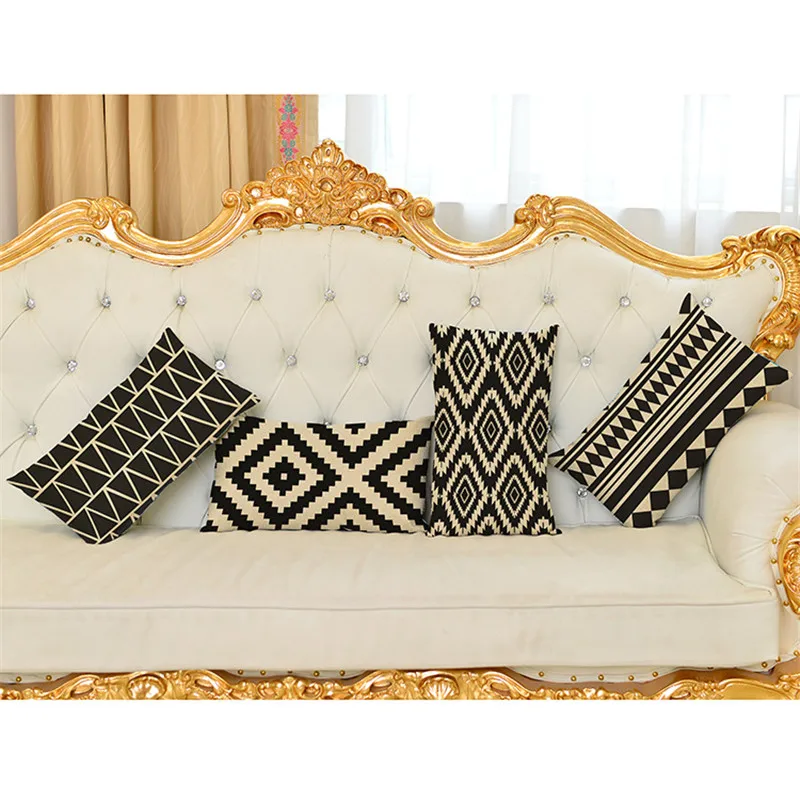 

2017 Factory direct sales pillow cover wholesale wedding party gift cushion cover Sawtooth rhombic simple waist pillow case