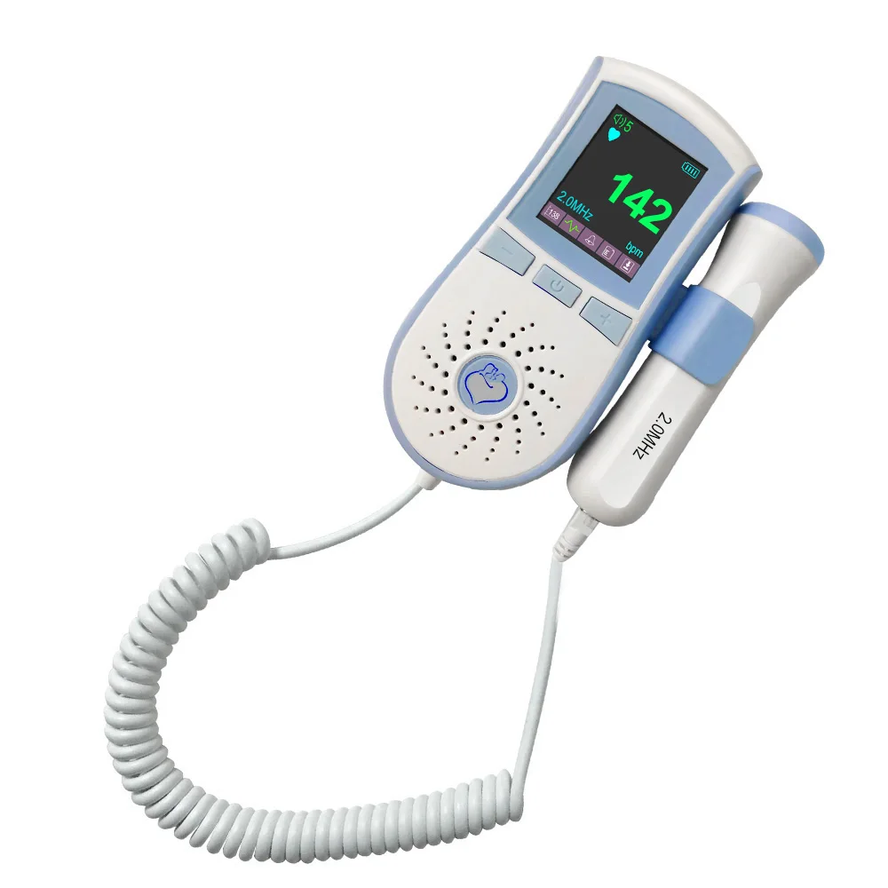 

2MHz Probe Dual Interface Display Color LCD Display Pocket Fetal Doppler Prenatal Heart Baby Heart Monitor