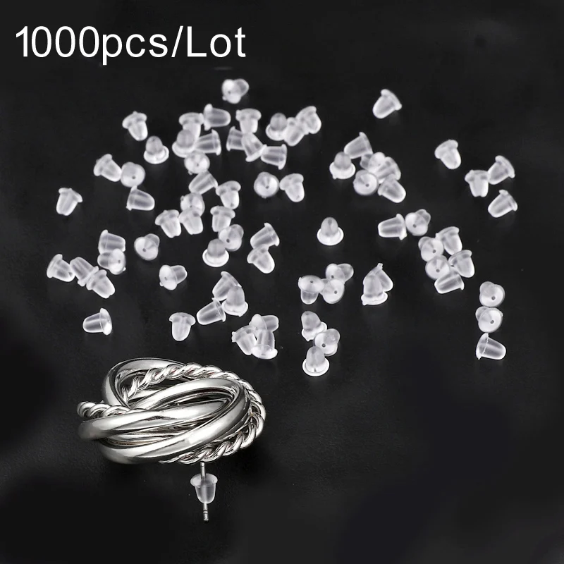 Удивительная цена 1000 шт. силиконовые бриллиантовые застежки для сережек