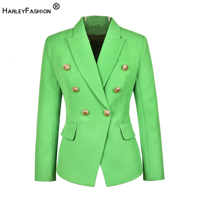 

2019 New Design European American High Street Style Candy Color Fashion Blazer High Quality Slim Solid Blazers Plus Size