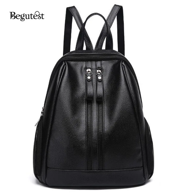 Begutest Designing School Backpacks For Teenager Girls BookBags Mochila Feminina High Quality Pu Leather Women Laptop Backpack bookbags-for-girls