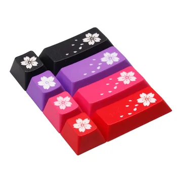 

Colorful Dip Dyeing Creative Cherry Blossoms ESC ENTER Cherry Profile Keycaps for Cherry MX Switches Mechanical Keyboard
