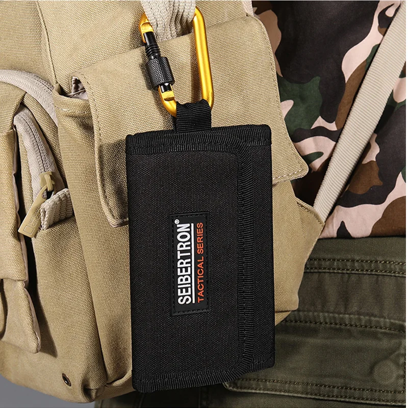 Carteras tácticas de Seibertron soportes monederos de monedas Clips de dinero tarjetas y soportes de identificación RFID bloqueo billetera caza correr bolsas impermeables