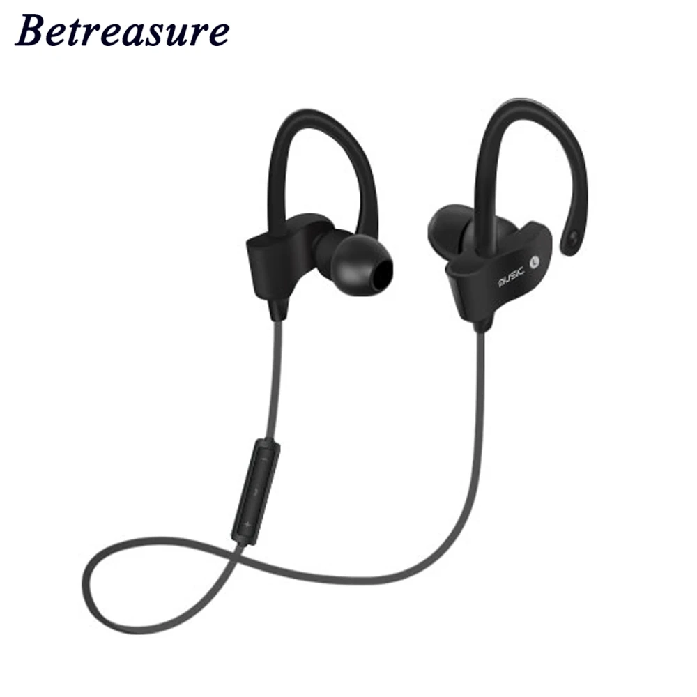 Betreasure Bluetooth Earphone In-Ear Wireless Sport Headset Stereo Earplugs with Microphone for IPhone Samsung Xiaomi Huawei joway in ear bluetooth headset stereo running bluetooth sport earphone with microphone for iphone 7 samsung xiaomi5 meizu pro6