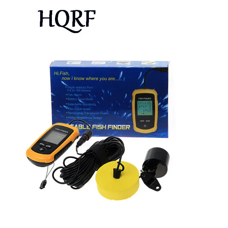 المحمولة سونار السمك مكتشف العمق أسلم fishfinder إنذار 100 متر الصيد الطعم أداة