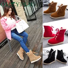 Зимние сапоги; женская обувь; коллекция года; новые зимние женские ботильоны; модные ботинки на плоской подошве размера плюс; теплая женская обувь из хлопка; Botas mujer