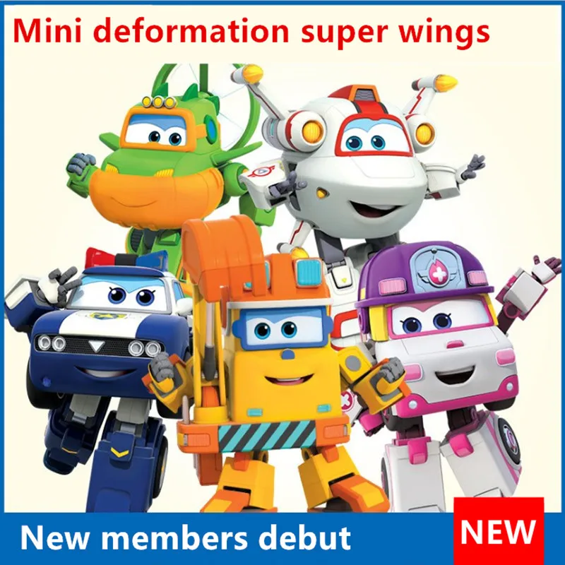 

one piece mini super wings anime action figure transformation robots bonecos china robot pop hot toys for children kids gift tv