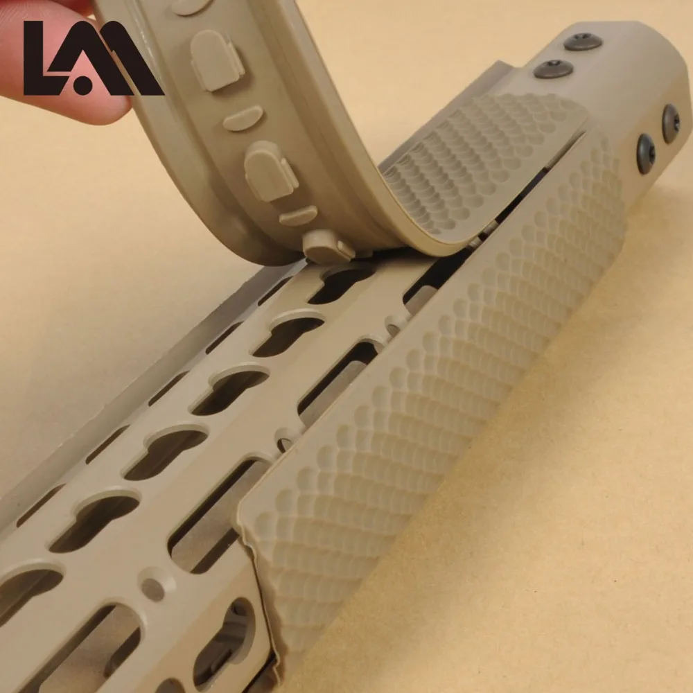 KeyMod Handguard تحت الصفر السكك الحديدية يغطي لينة المطاط Softair قفازات واقية لليد حامي غطاء التكتيكية Guad السكك الحديدية الصيد اكسسوارات