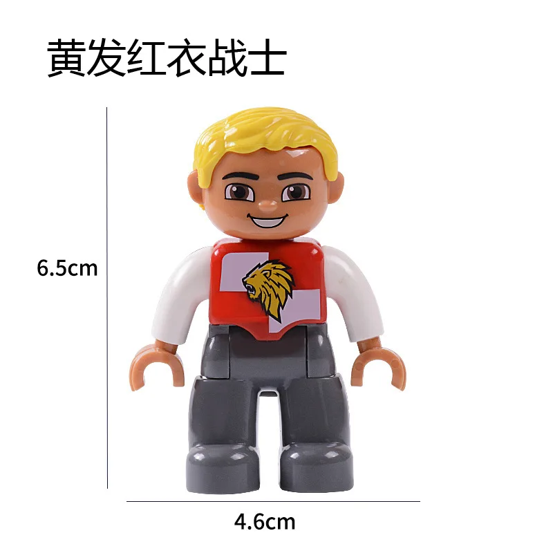 Big Size Action Figures City Princess Pirate Policemen Family Series  Building Blocks Compatible LegoINGS Duploes Education Toys for children (5)