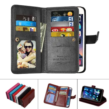 

PU Leather Magnetic 9 Card Slots Flip Wallet Case For Huawei Honor 4A 5A 5C 6A 6X 7I Shot X 7X 8 8X V9 9i 9 10 Lite Play Case