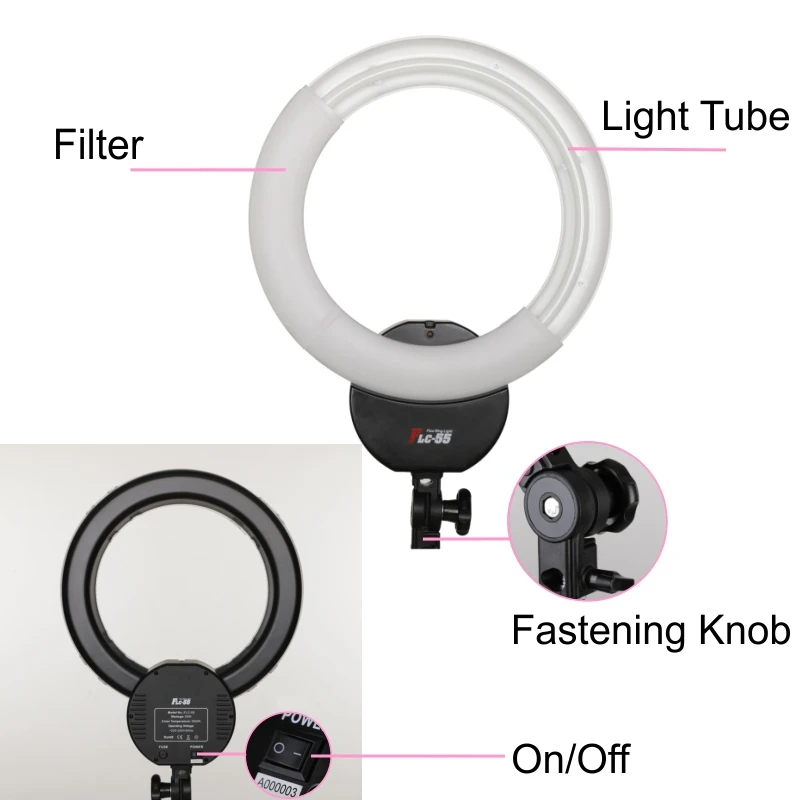   round led selfie light
