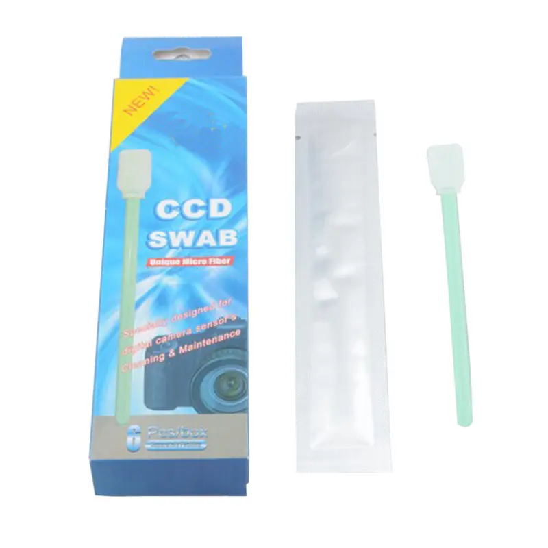 Горячая 6 шт. набор для чистки объектива камеры CCD COMS влажный датчик ватный тампон для чистки Nikon Canon sony Pentax камера