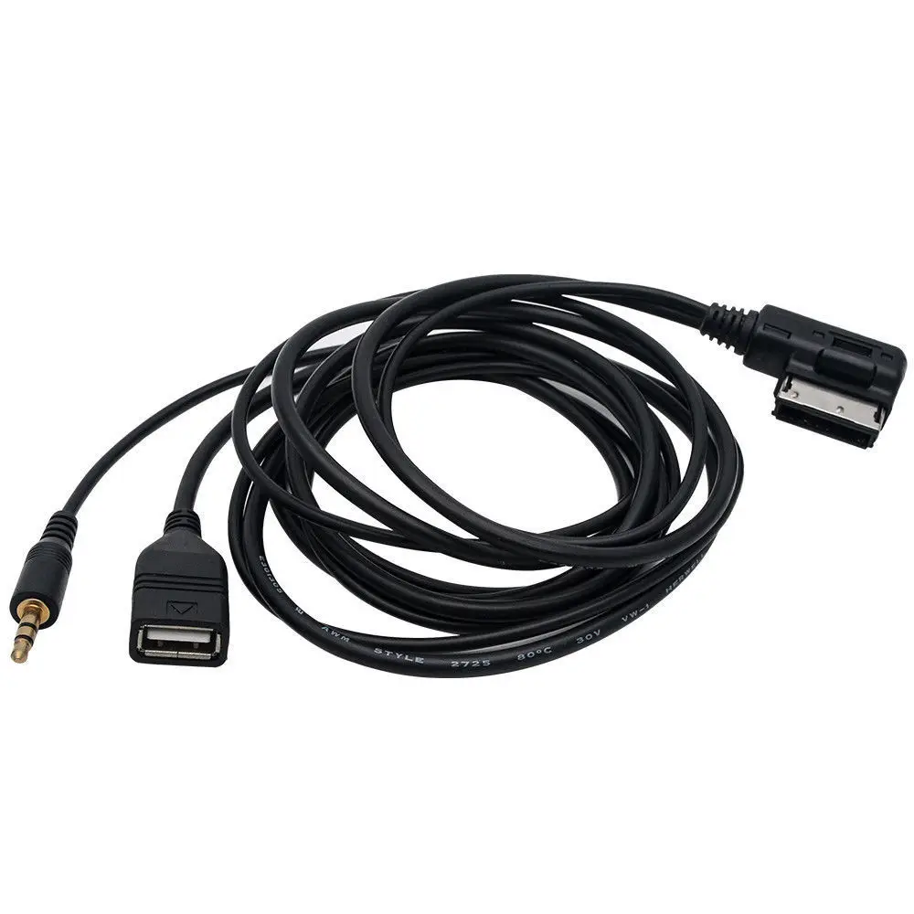 MDI AMI аудио кабель Музыка MP3 интерфейс USB зарядка 3,5 мм AUX кабель для A3 Q7 S5