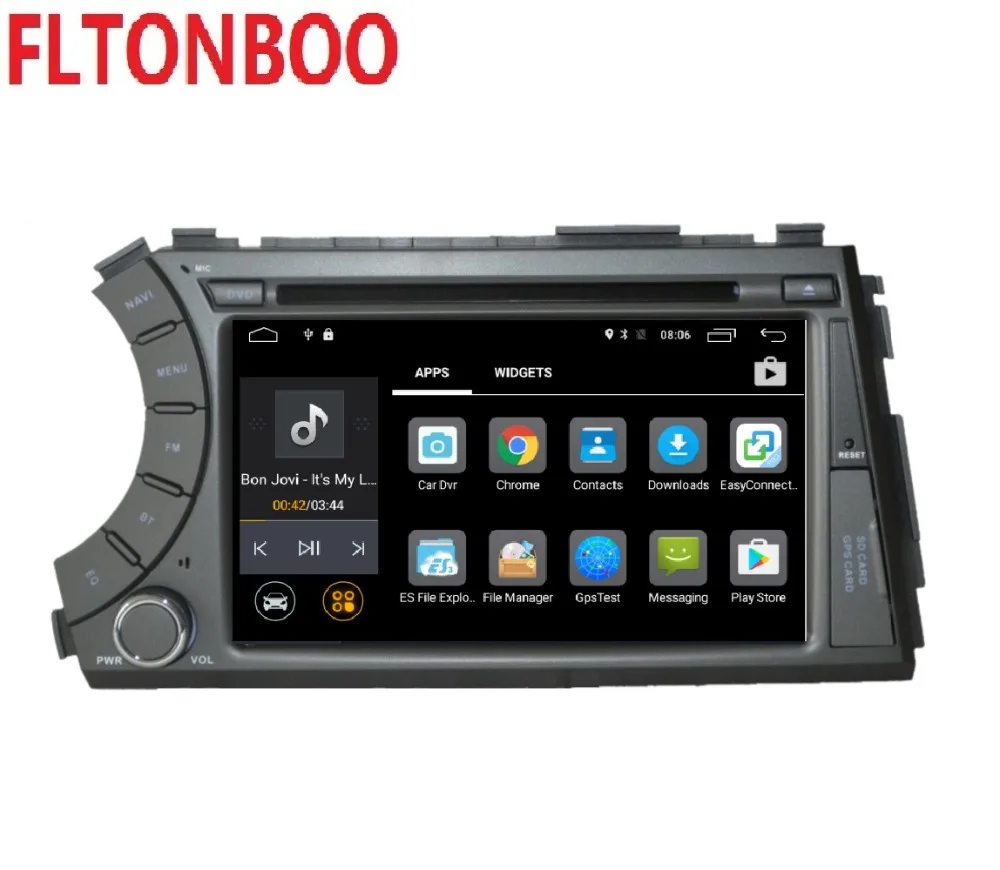 Sale 7 inch Android 9 for ssangyong Kyron Actyon 2din car dvd,gps wifi,radio,bluetooth,Steering wheel,free 16g map,mic,touch screen 2