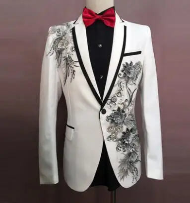 

men slim suits designs masculino homme terno stage costumes for singers men sequin blazer dance clothes jacket star style dress