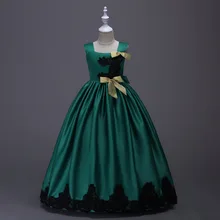 Детские вечерние свадебные платья; платья с вышивкой; платье принцессы для маленьких девочек; платье для выпускного вечера; кружевное длинное вечернее платье без рукавов