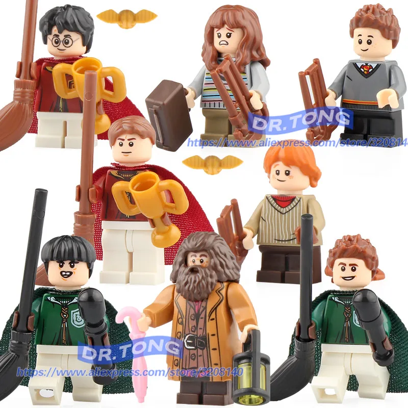 

Single Sale Rubeus Hagrid Hermione Ron Weasley Bole Seamus Finnigan Oliver Wood Fantastic Legoing Building Blocks Toys WM6045