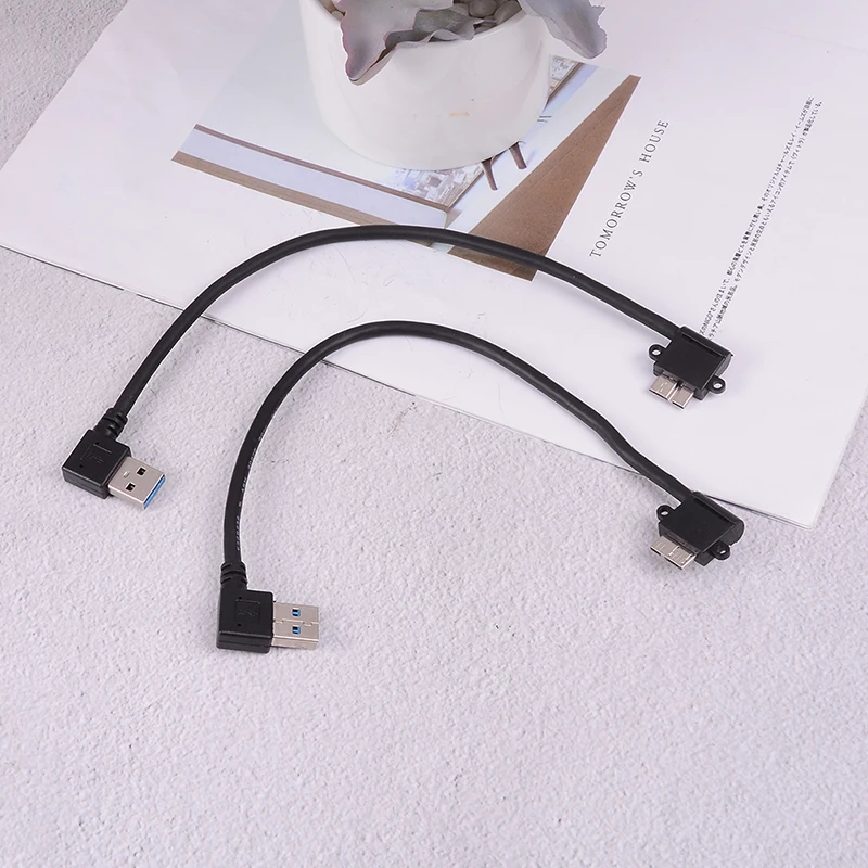 1 шт. 20 см левый/правый угловой 90 градусов Usb 3 0 A штекер Micro B Мужской кабель