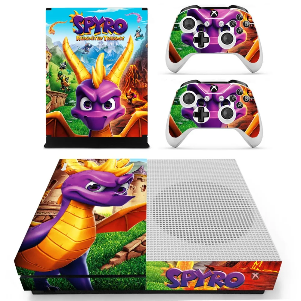 Наклейка Spyro The Dragon Skin для Xbox One S консоль и контроллеры тонкая наклейка кожи s