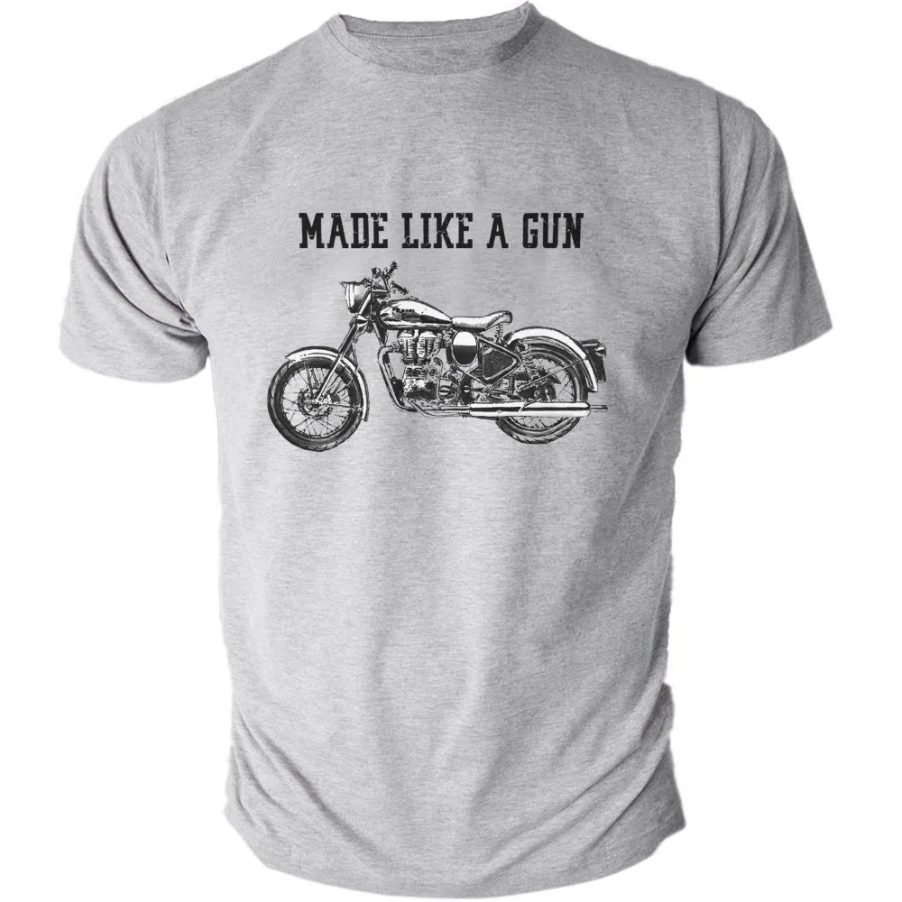 Хлопчатобумажная футболка с логотипом Royal Enfield в стиле ретро мотоциклетная цвет
