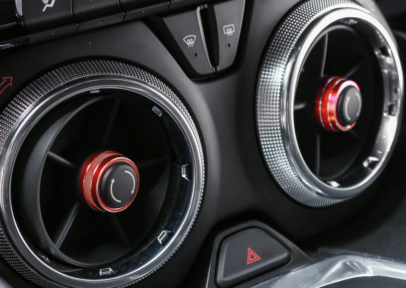 Подходит для Chevrolet Camaro алюминиевый сплав автомобильный Стайлинг Аксессуары для интерьера переключатель для кондиционера Кнопка крышка 7 шт