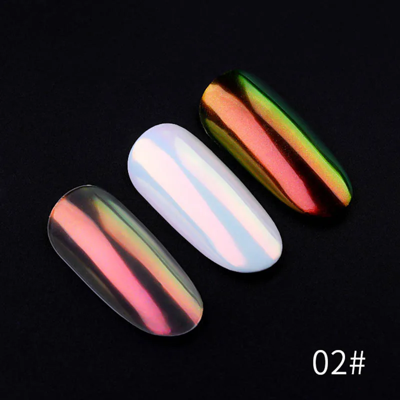 1 Box Pearlescent Gradient Shining Nail Glitter Pearl Dust UV Gel Polishing Magic Effect Powder DIY Decoration New Fashion Tools - Цвет: 02