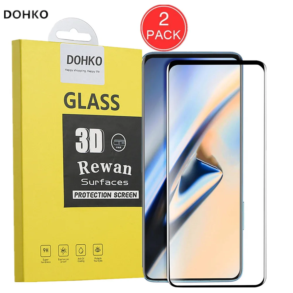 

DOHKO 2 PACK For Oneplus7 pro 3D Screen Protector Protective Film For Oneplus 7 Full Cover HD Tempered Glass original