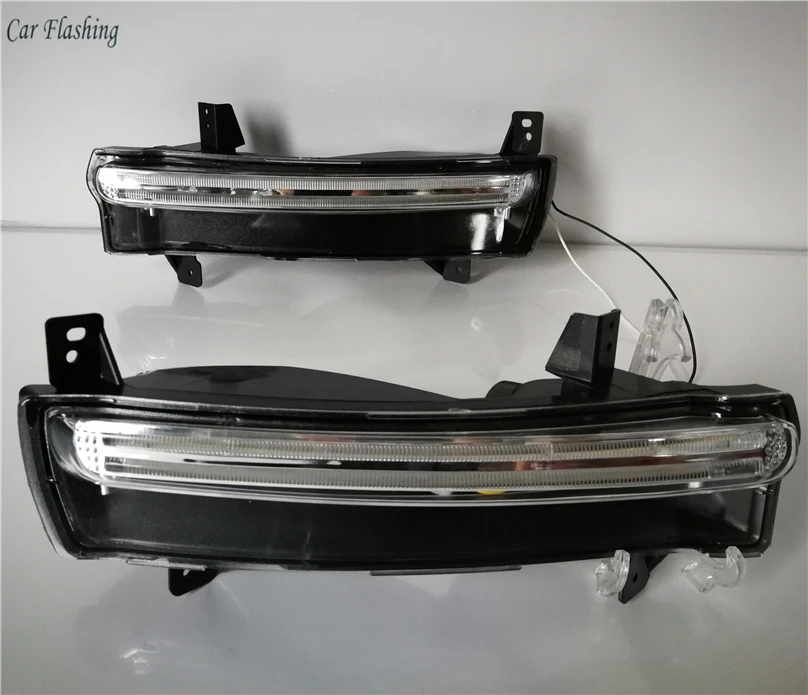 Car Flashing 1pair For Jeep Compass 2017 2018 LED DRL Daytime Running