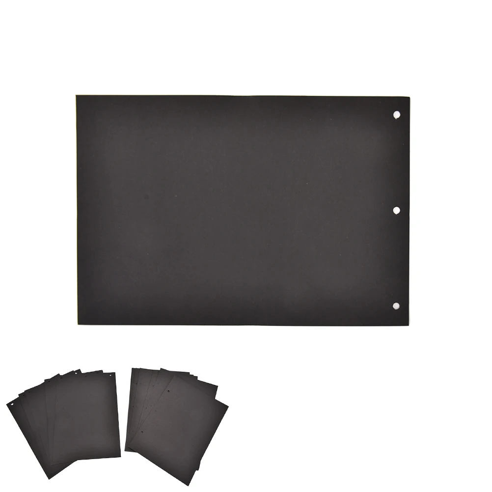 

10 sheets 18x26cm Scrapbook Paper Crafts Inner Sheets Black Card Handmade Inside Pages Extra Sheets for DIY Photo Album