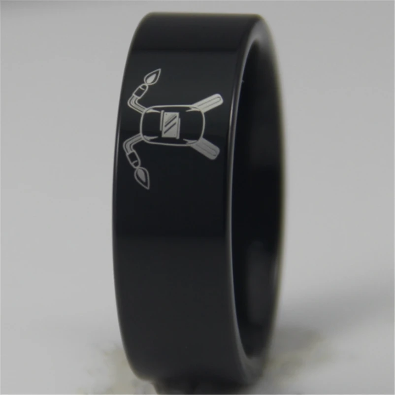 YGK ювелирные изделия Лидер продаж 8 мм черная труба сварщик Дизайн Вольфрам комфортное кольцо