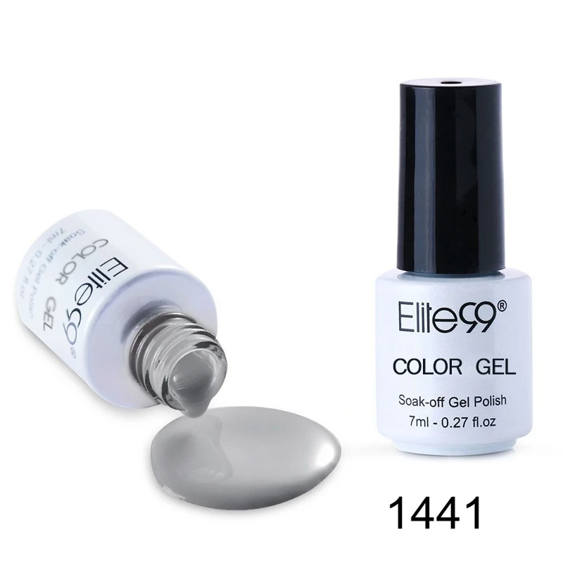 Elite99 7 мл УФ чистый цвет серия Гель-лак для Ногтей Стойкий Гель-лак для ногтей Vernis полуперманентный гель-праймер для ногтей Лаки - Цвет: G1441 Grey
