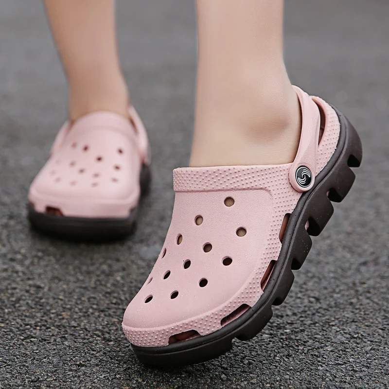 Allwesome Croc Shoes Beach Clogs Massage Slippers Flip Flops Men Summer Garden Shoes Gladiator Sandalas Zapatos De Hombre