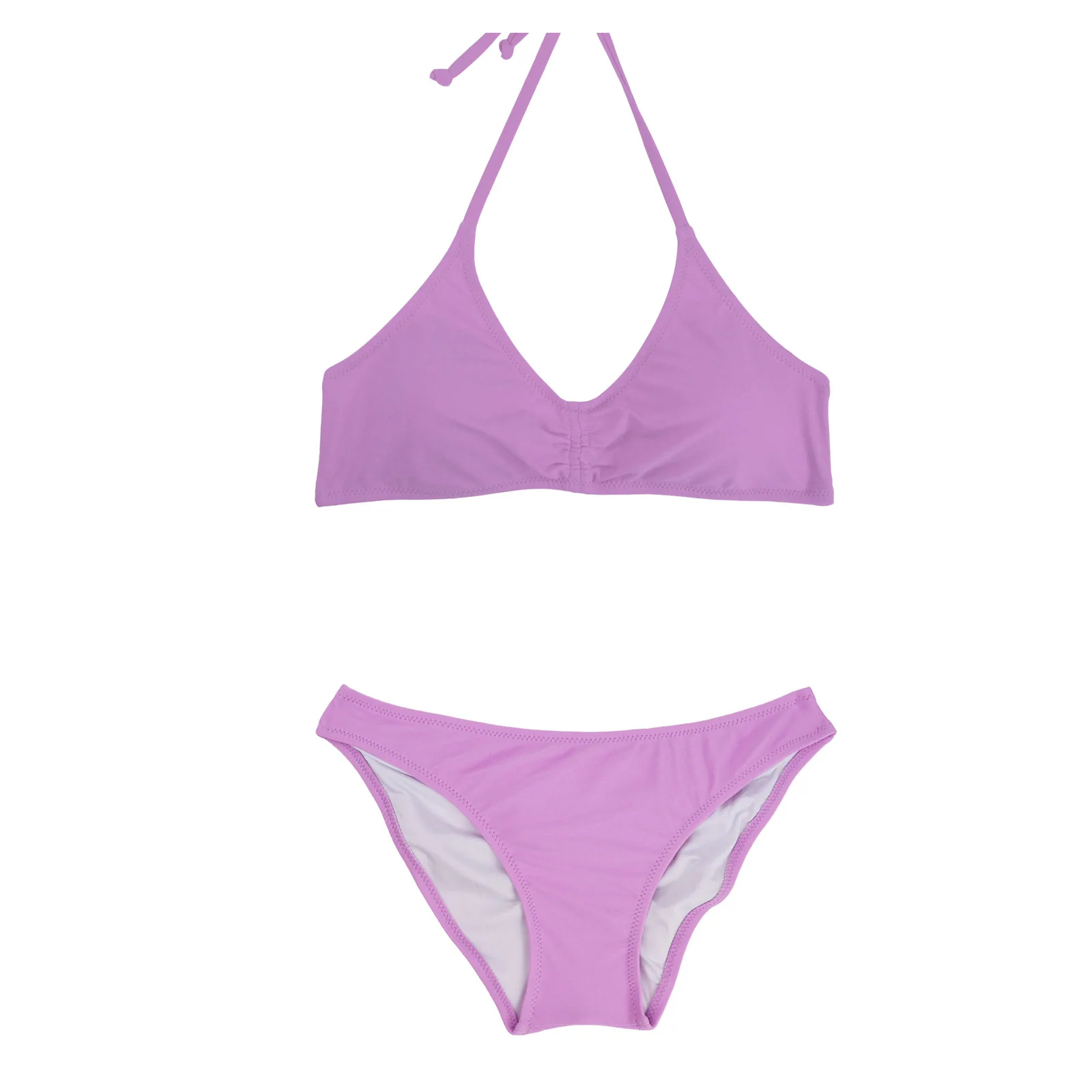 

Halter Pad Bikini Set Braizlian Push UP Swimsuit Women Swimwear Female Bathing Suit Low Waist Bottom Beachwear Girls Biquini