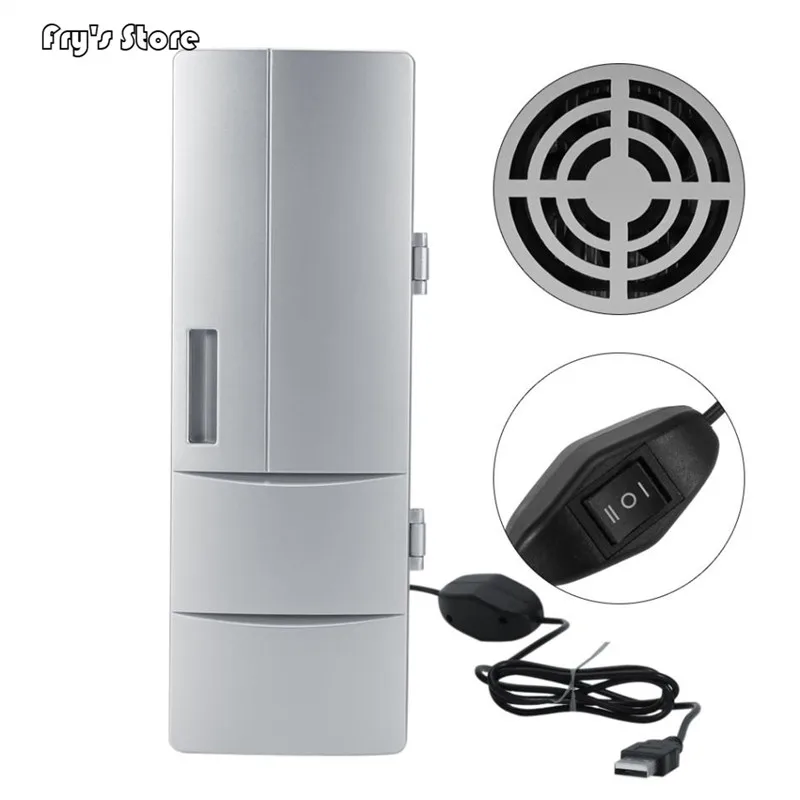 Fry's Store Portable Mini USB PC Laptop Fridge Cooler PC Refrigerator