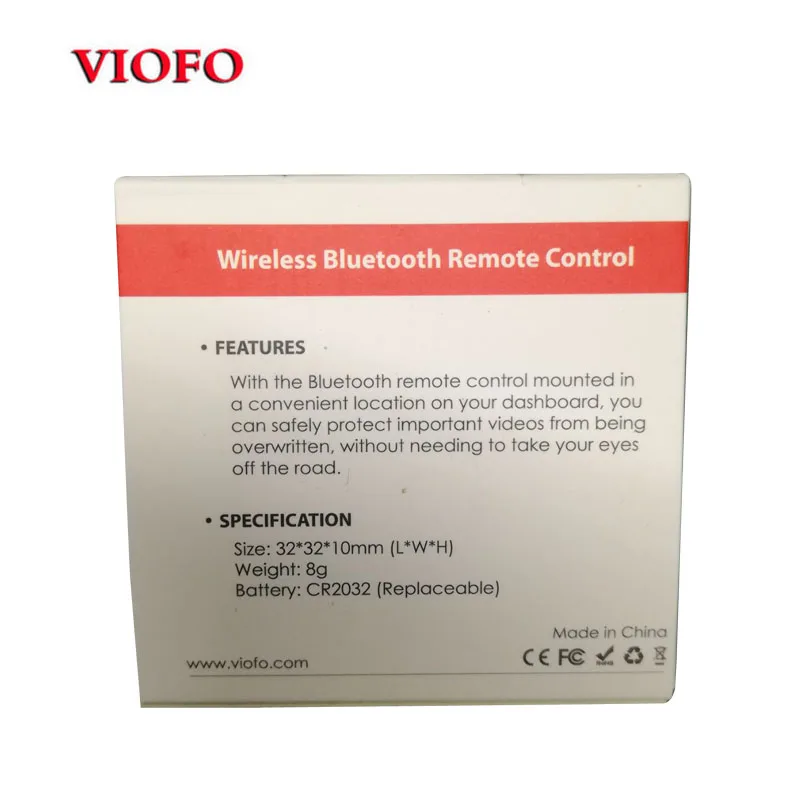 Оригинал VIOFO Bluetooth пульт дистанционного управления для A129 Duo/A129 Duo IR/A129 Pro Plus Duo/A139