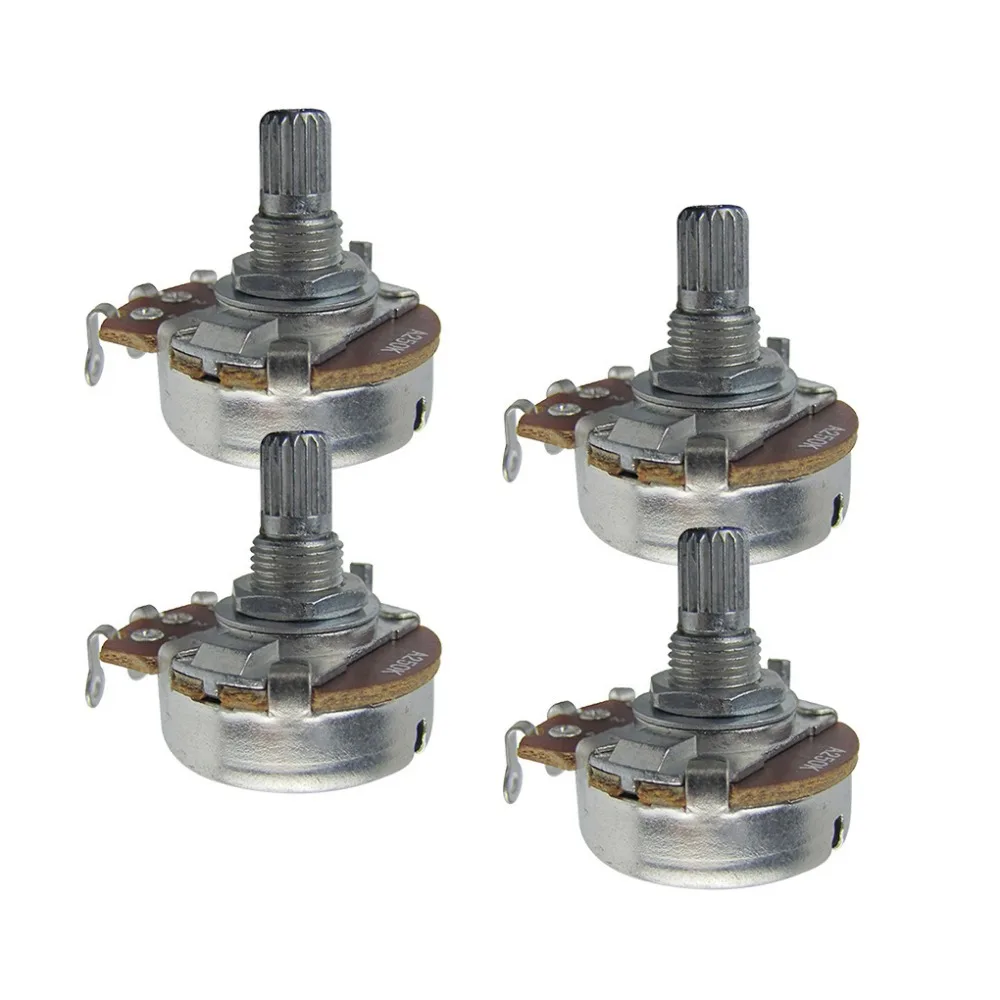 

4pcs Guitar Bass Pots Potentiometers Pots A250K /B250K /A500K /B500K Short Split Shaft Big Size Electric Guitar Parts