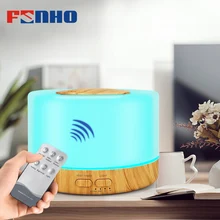 FUNHO 500 мл пульт дистанционного управления увлажнитель воздуха деревянный распылитель ароматических масел Umidificador светодиодный свет изменения цвета для дома 316