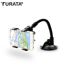 TURATA автомобильный держатель телефона, гибкий 360 градусов Регулируемый автомобильный держатель мобильного телефона для смартфона 3,5-6 дюймов, поддержка gps