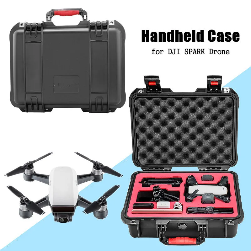 

Portable IP67 Waterproof Drone Cases For DJI Spark Drone Accessories Shoulder Storage Case Bag Handle Bag Box Carry Backpack