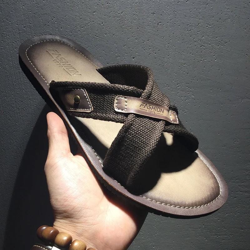 

Summer Mens Flip Flops High Quality Beach Sandals Non-slip Male Slippers Zapatos Hombre Casual Shoes Men