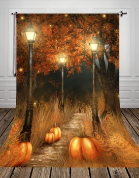 

HUAYI Pumpkins Photography Halloween Backdrop XT269