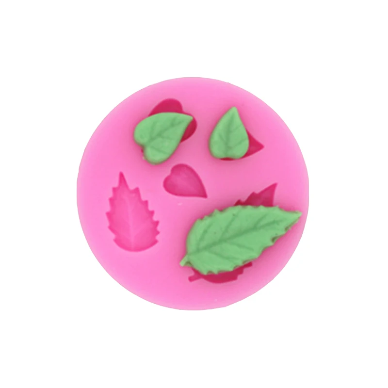 Мини-силиконовые формы для шоколада с листьями розы, вечерние инструменты для украшения торта, 3D Силиконовая форма, жаропрочная посуда для готовки, инструмент