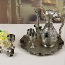 Европейский 6 шт./компл. декоративный металлический винный набор виски decante набор для барменов винный графин дистиллятор для самостоятельного изготовления виски для дома decorJJ084