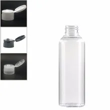 Пустой белый Дозирующий колпачок пластиковые бутылки, 200 мл прозрачная ПЭТ бутылка с крышкой