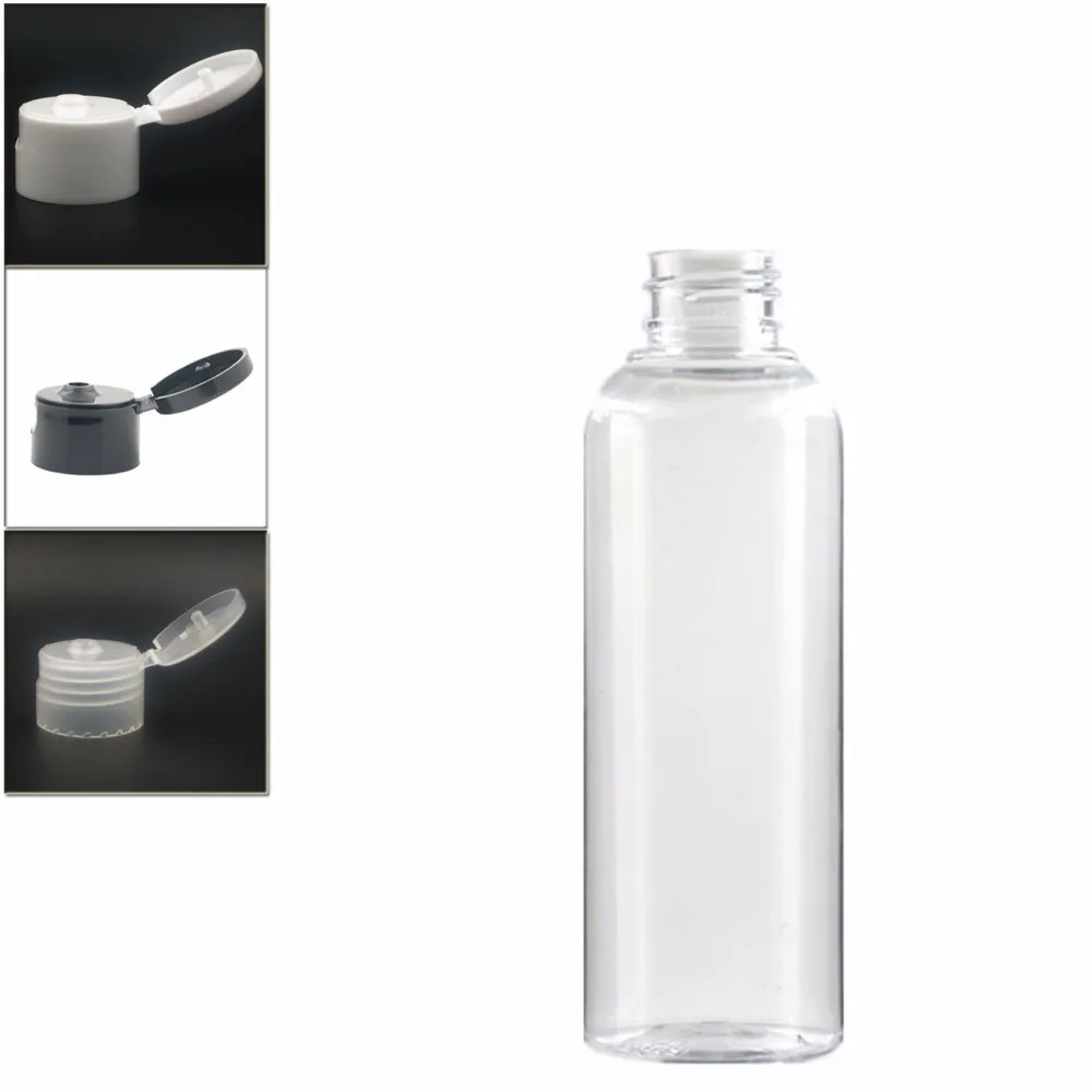 

empty white Dispensing Caps Plastic Bottles, 200ml clear PET bottle with flit top cap