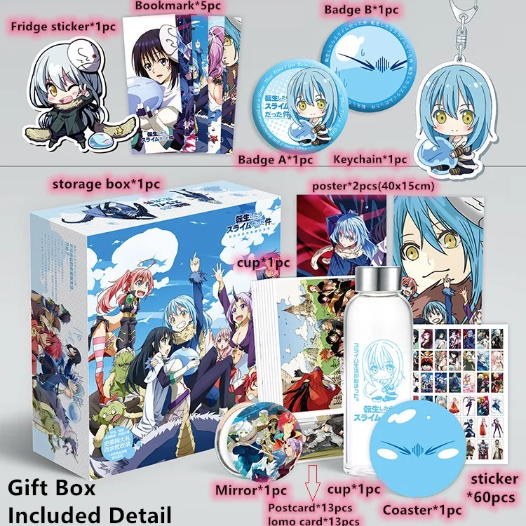 

That Time I Got Reincarnated as a Slime Toy Gift BOX Poster Keychain Postcard Badge Water Cup Bookmark Mirror Fridge Sticker