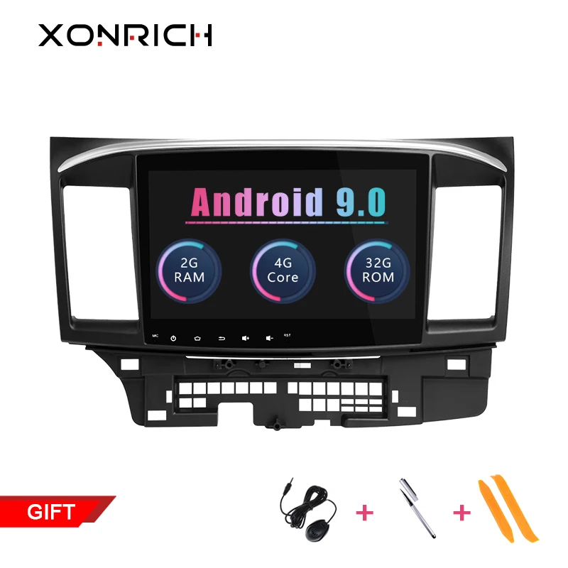 

Xonrich Car Multimedia Player 2 Din Android 9.0 For Mitsubishi Lancer 2008-2015 10.1 inch 4G AutoRadio GPS Navigation Audio Wifi