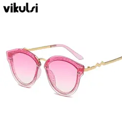 Модные прозрачные мини-солнцезащитные очки «кошачий глаз», женские солнцезащитные очки без оправы «кошачий глаз», женские блестящие