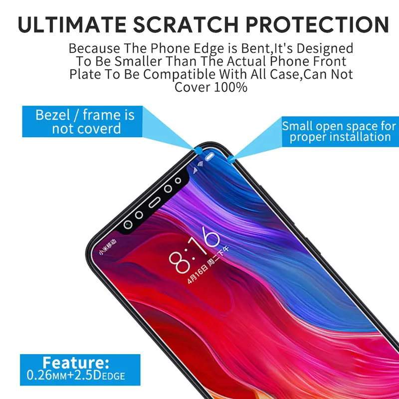 FQYANG 2 шт 9H 0 26 мм закаленное стекло для XIAOMI 6 A2 6X8 SE Explorer LITE PRO 8X MAX 3 Защитная пленка