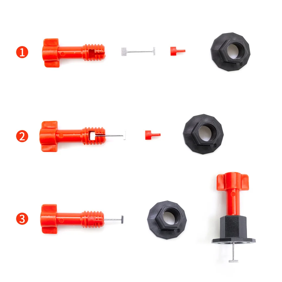 25pcs Tile Leveling System For Bricklayer With Level Measurement Reusable Replaceable Ceramic Tile Level Wedges Hand Tools